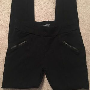 Like New Black Zipper Pants